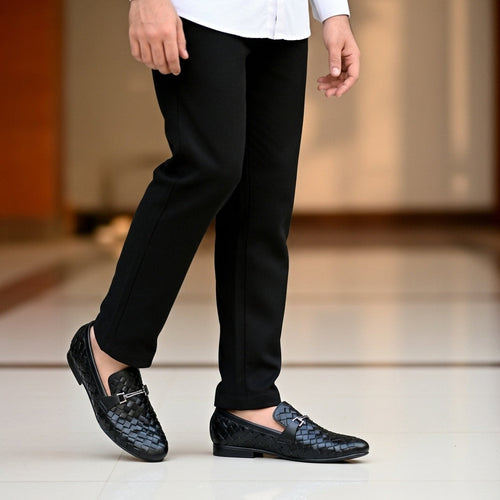 Bradded Black Leather Loafers / Premium Loafers