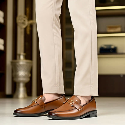 Shaded Brown Loafer HandMade Article With Comfortable Rubber Sole