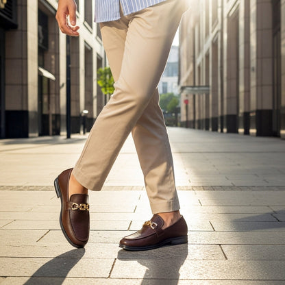 Moon Light Pattern Brown Premium Loafer