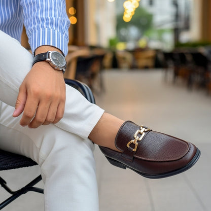 Moon Light Pattern Brown Premium Loafer