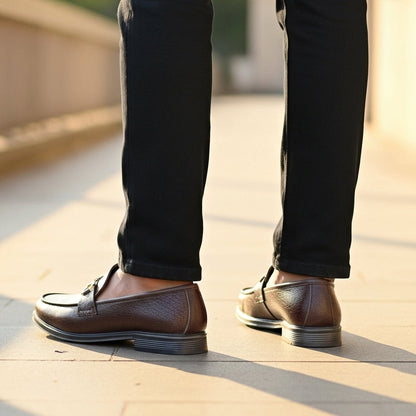 Moon Light Pattern Brown Premium Loafer